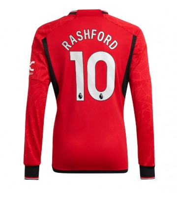 Manchester United Marcus Rashford #10 Hjemmebanetrøje 2023-24 Lange ærmer